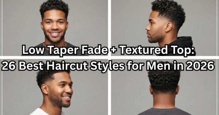 Low Taper Fade + Textured Top: 26 Best Haircut Styles for Men in 2026 