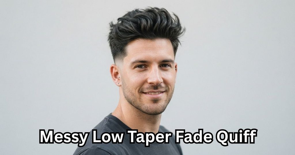 Messy Low Taper Fade Quiff