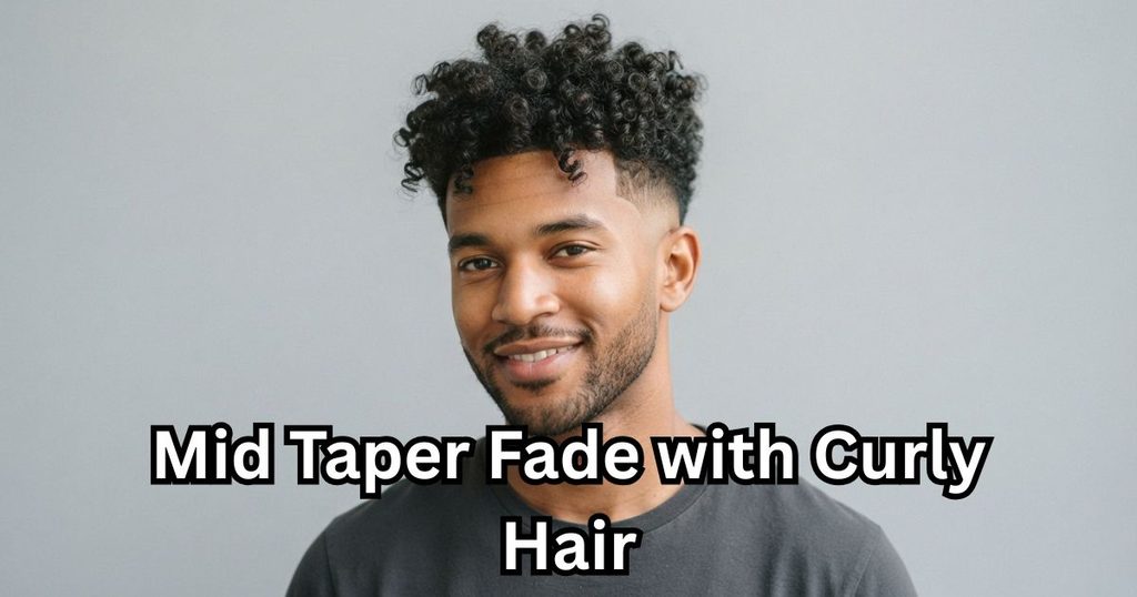 Mid Taper Fade with Curly Hair