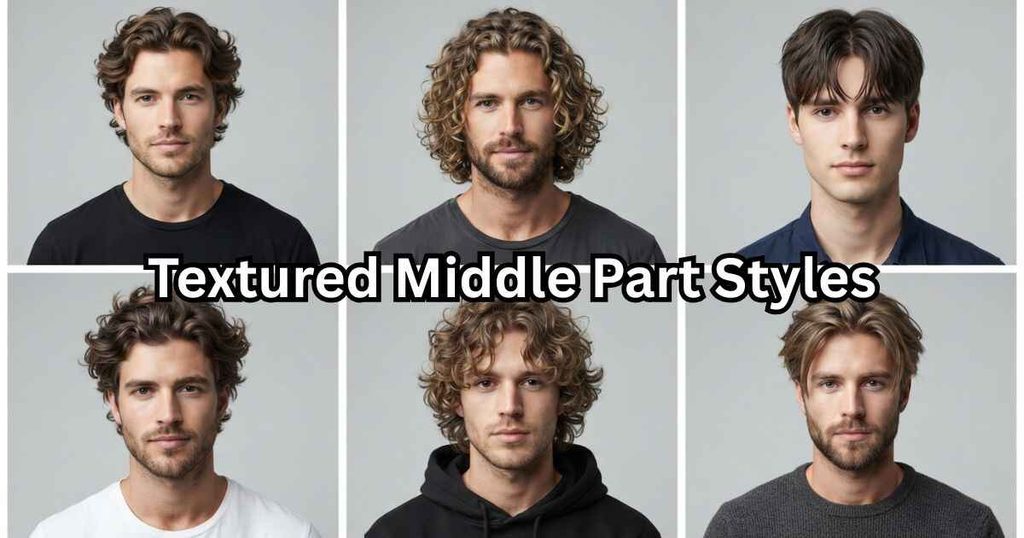 Textured Middle Part Styles