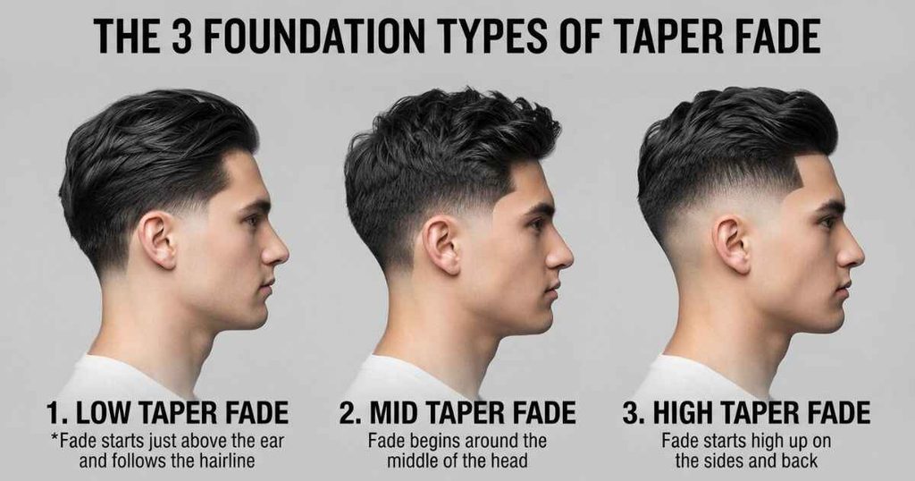 The 3 Foundation Types Of Taper Fade